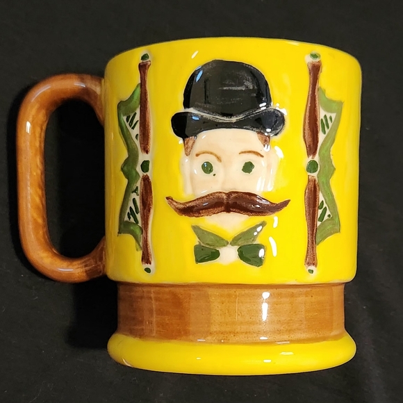 Unbranded Other - Handpainted Handcrafted Ceramic Mustache Barber Shaving Mug "READ"